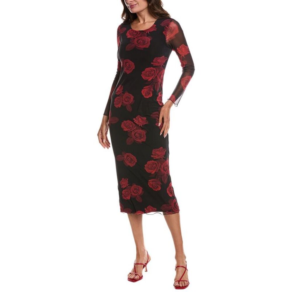 Bebe Womens  Powermesh Maxi Dress
